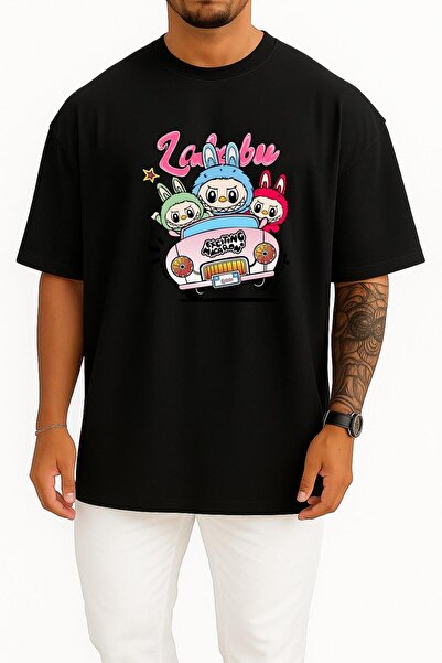 Bahriyeli Collection Oversize Labubu Chest Design Unisex T-Shirt