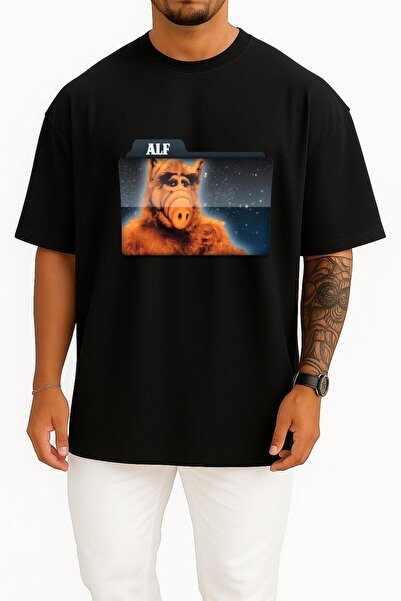 Bahriyeli Collection Oversize Alf Tv Series Foreign Series Unisex T-Shirt wit...