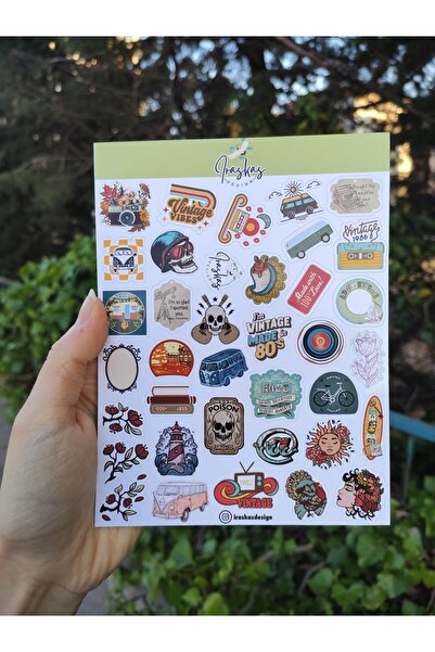 iraskas design مجموعة ملصقات عتيقة من قطعتين |   طفل بعمر A5 سنوات |   أجندة،...