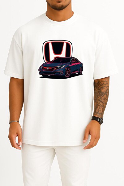 Bahriyeli Collection Oversize Honda Civic Fc5 H Logolu Göğüs Tasarımlı Unisex...