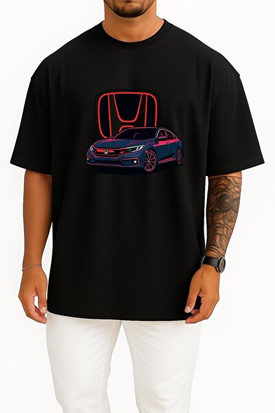 Bahriyeli Collection Oversize Honda Civic Fc5 H Logolu Göğüs Tasarımlı Unisex...