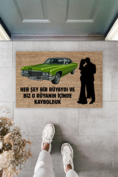 Dormot Modern Dijital Baskı Eşref Tek, Eşref Rüya Kapı Önü Paspas