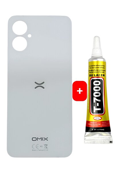 indirimplus Omix X5 Pil Kapağı Omix X5 Arka Kapak Batarya Kapağı Beyaz Renk İ...