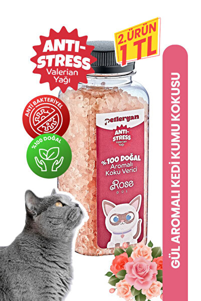 Petlergan Kedi Kumu Koku Giderici %100 Doğal Aromalı Gül-Valerian Yağı Esansl...
