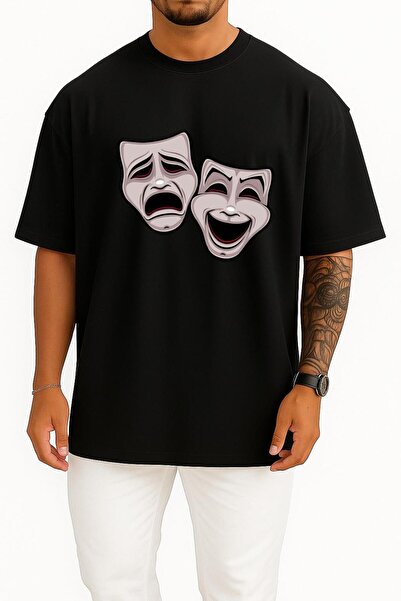 Bahriyeli Collection تي شيرت بتصميم كبير الحجم لمسرح الكوميديا ​​الدرامية في ...