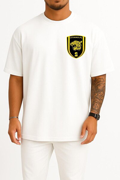 Bahriyeli Collection Tricou unisex cu design pentru buzunar Al-Ittihad Club s...