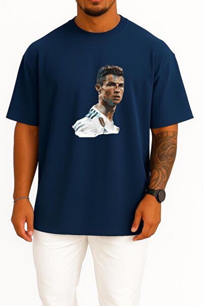 Bahriyeli Collection Μπλουζάκι Unisex με σχέδιο oversized Cristiano Ronaldo A...