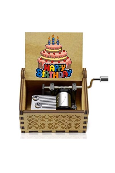Flippy Manual Music Box, Wood, "Happy Birthday" Melody, Portable