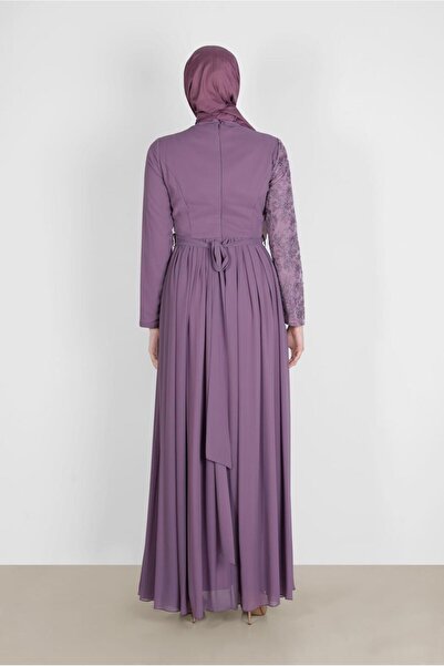 Alvina Güpür Detaylı Abiye Elbise 50229