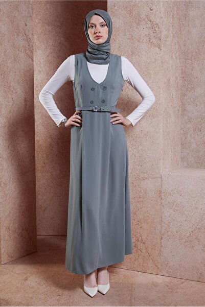 Alvina Gilet Belt Dress - Model 44692