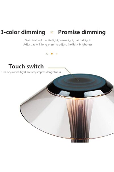 fulina Small Waist LED Table Lamp, Eye-Caring, Soft, Desk lamp for Home Decoration Grey