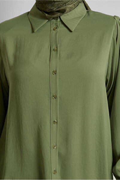 Alvina Shirt Collar Large Size Tunic 20750