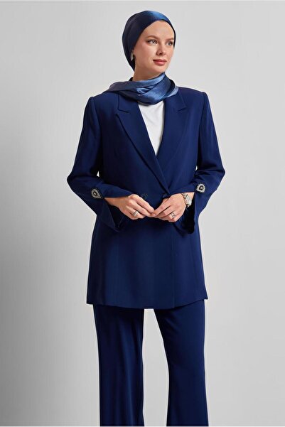 Alvina Stone Detail Pants Suit 30532