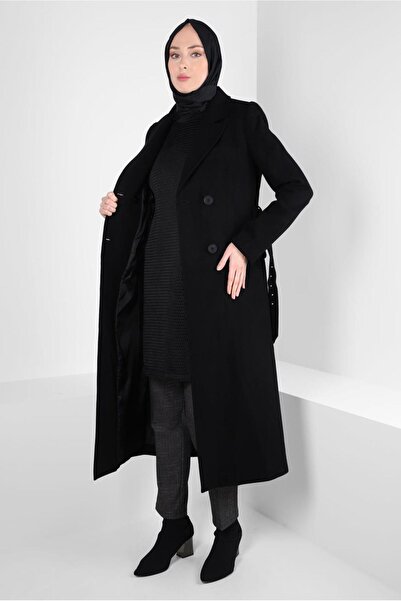 Alvina ΠΑΛΤΟ ΜΕ ΖΩΝΗ ΚΑΙ ΔΙΠΛΟ ΛΑΜΠΡΟ ΚΟΛΑΡΟ 90448