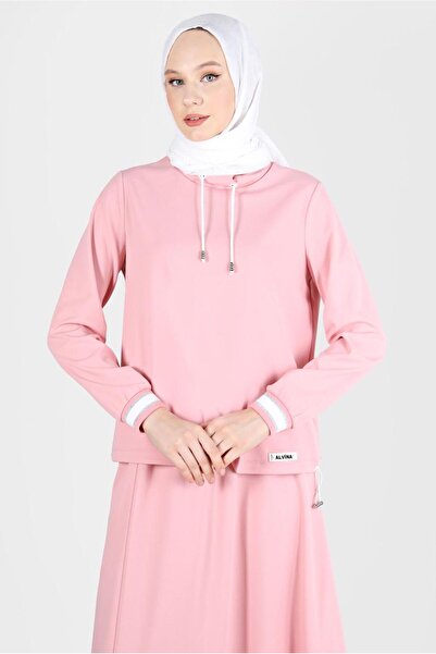 Alvina VERTICAL COLLAR LACE-UP DOUBLE SKIRT SUIT 42659