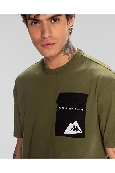 Kappa Ανδρικό μπλουζάκι Maska Khaki Regular Fit