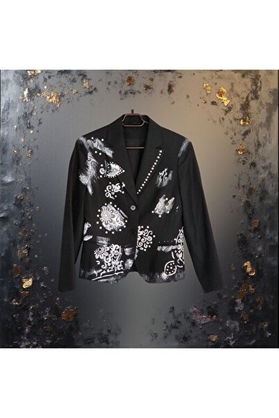 TİWO DİJİTAL Özel Tasarım El Boyaması Tasarım Ceket