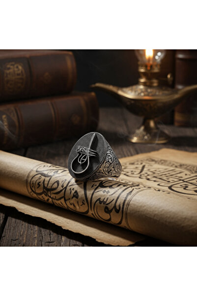 Anı Yüzük Çağ Açan İmza: Fatih Sultan Mehmet Tuğralı Gümüş Yüzük