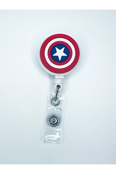 odaburada Държач за значка с име на йойо с фигурка на щит на Капитан Америка
