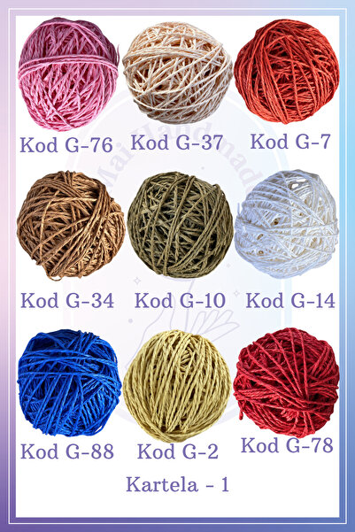 Mai Handmade Doğal Kağıt Ip 50 gr Yaklaşık 45-55 Metre Sarılmış Kağıt Ip Örgü Ipi