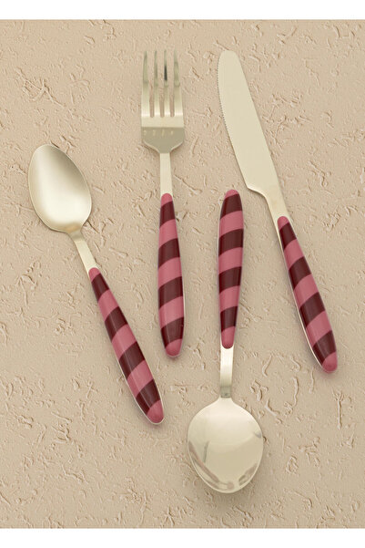 The Mia Joy Cutlery Set Pink Gold 24 Pieces