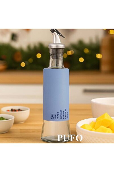 PUFO Savor glass container for oil and vinegar, 300 ml, blue