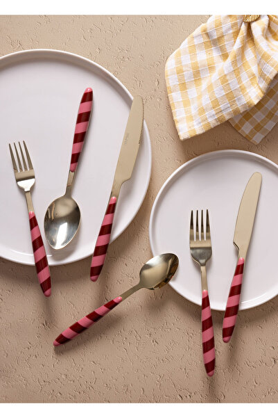 The Mia Joy Cutlery Set Pink Gold 36 Pieces