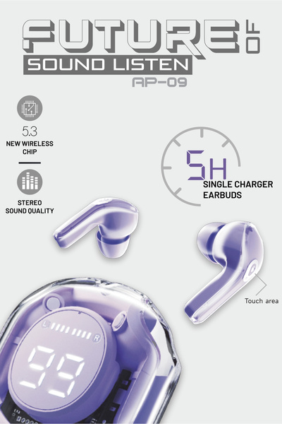 Soffany AP09-010 TWS Bluetooth Kulaklık Bileklik Lila