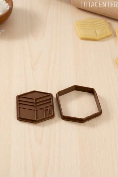 TUTACENTER قالب كوكيز بالرمز الإسلامي على شكل كعبة على شكل كعبة