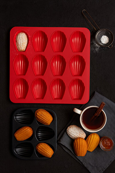 Anadolu Saray Silikon 12'li Deniz Kabuğu Kek Kurabiye Kalıbı | Madeleine Şekl...