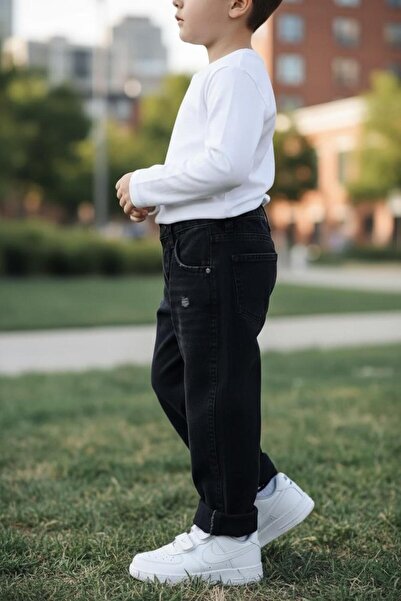 ASL GOLF CLUB Erkek Çocuk %100 Pamuk Siyah Jean Pantolon