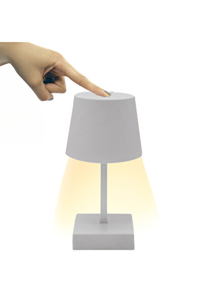 Genel Markalar BB-16 Dokunmatik Masa Lambası | Şarjlı & Ayarlanabilir Işık Seviyesi, Modern Alüminyum
