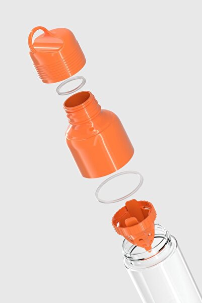 Renga Moon 600 ml Tritan Squeezer Detox Bottle 911028 Orange