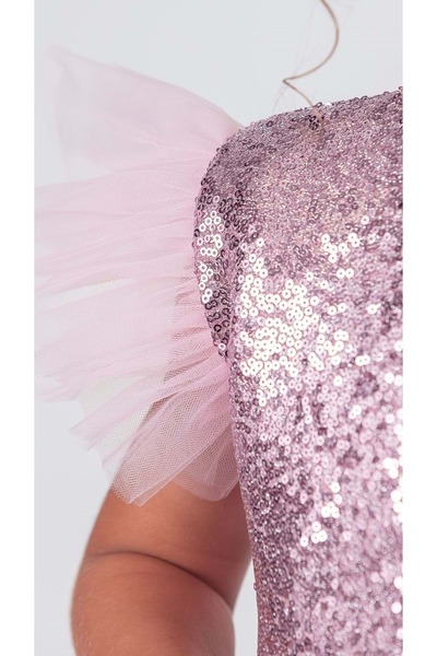 Mnk Baby&Kids Tüllü Kız Çocuk KPL Elbise MNK0526 KOYU PEMBE