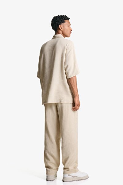 Bershka Dokulu kısa kollu gömlek