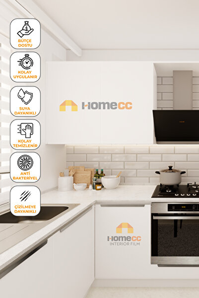 HOMECC İNTERİOR Süper Mat Beyaz Yapışkanlı Kaplama Folyo 120 cm – Lamine Seri | Mobilya, Duvar, Kapı İçin – - SM937