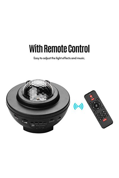 Arabest Galaxy Star Projector,Nebula LED Night Light for Room Decor, Remote & Bluetooth Speaker, Black