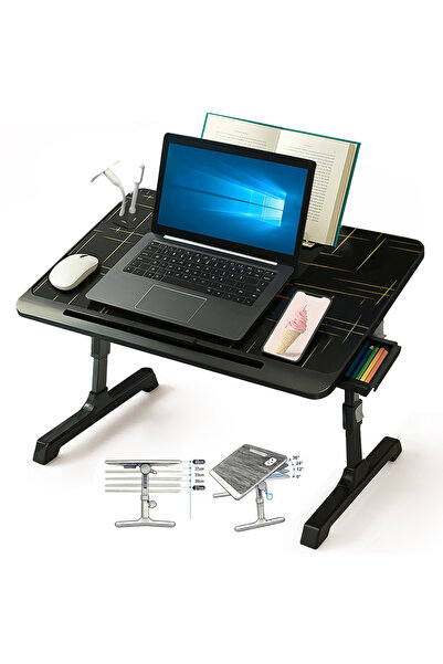 Linomag Suport/masă pliabilă reglabilă pentru laptop, 60x40x27, suport pentru...