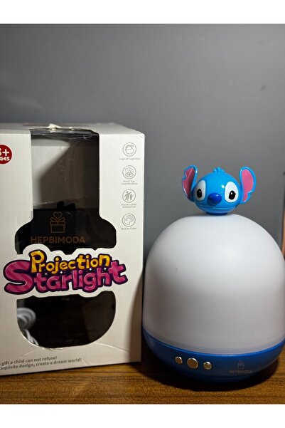HEPBİMODA Stitch Projeksiyonlu Gece Lambası Projection Starlight - Stiç Proje...