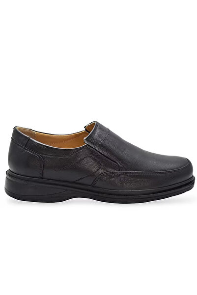 Wallerjon Men's Genuine Leather Daily Orthopedic Flexible Dad Shoes with Heel Gel