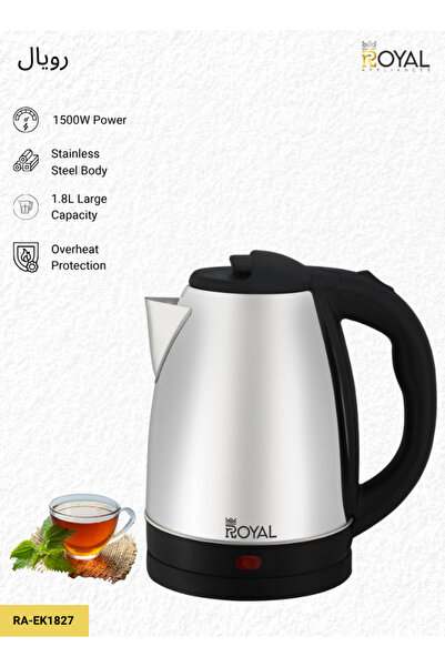 Royal Electric Kettle Stainless Steel with Overheat Protection 1.8 L 1500 W RA-EK1827 Silver