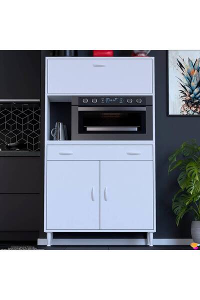 Modilayn VİO (95x163,4x32.5 cm) Çekmeceli, Kapaklı, Ekmeklikli. Mini/Midi Mik...