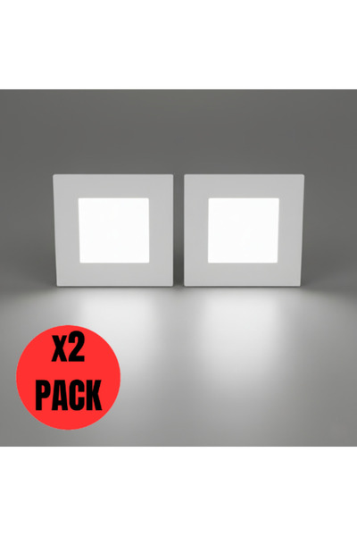 Kendal KDL413 Slim Kare LED Panel 2'li Spot Gömme 15W 1200 Lümen - 4000K - Do...