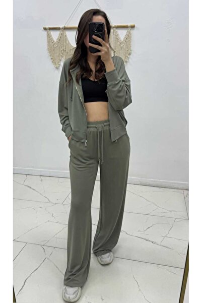 Maison La Femme Kadın Modal Kumaş Likralı Kapüşonlu Eşofman Takımı