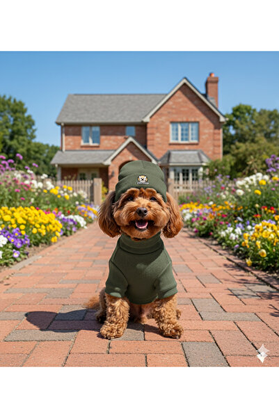 Lokums طقم ملابس وقبعة للكلاب مصنوع يدويًا من قماش ريبانا (للفئات الصغيرة وال...