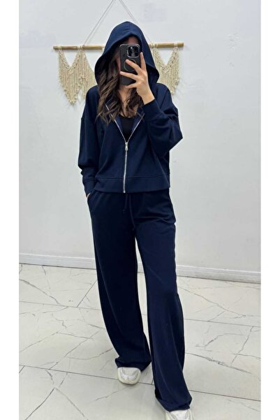 Maison La Femme Set de trening pentru femei din țesătură modal material elast...