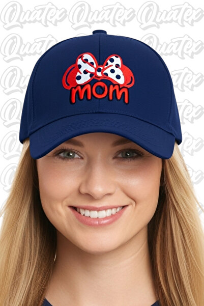 QUATEX Κεντητό καπέλο Mickey Mom – Navy Blue 100% Cotton Gabardine Unisex Model