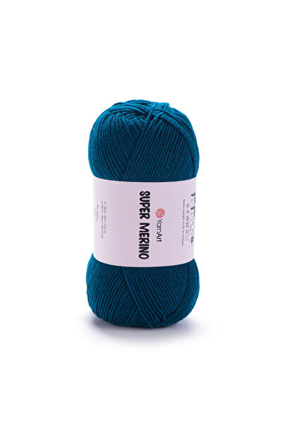 Yarnart Super Merino - Πλεκτό σχοινί χειροποίητης πλέξης Petrol Blue-533