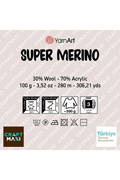 Yarnart Super Merino - Πλεκτό σχοινί χειροποίητης πλέξης Petrol Blue-533