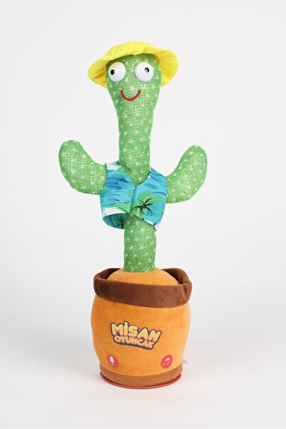 misan Kaktüs Oyuncak Yabancı Konuşan Dans Eden Yabancı Müzikli Işıklı Ses Taklit Edebilen